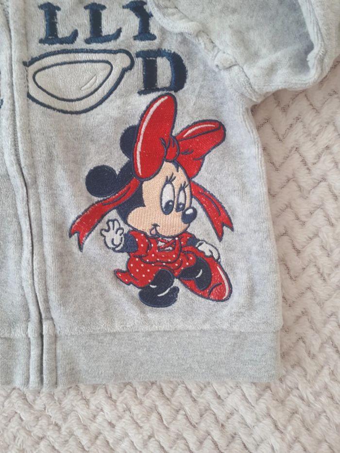 Gilet velours gris Minnie Disney 12 mois - photo numéro 3