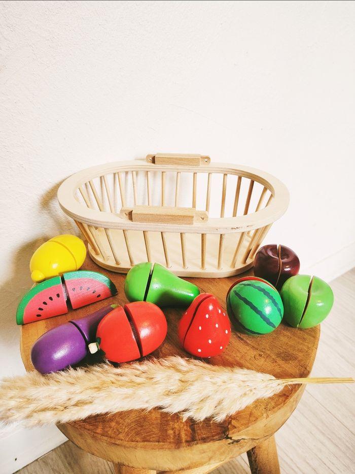 🍓Dinette corbeille de fruits et légumes en bois à scratch - photo numéro 1