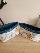 2 grandes corbeilles en tissu