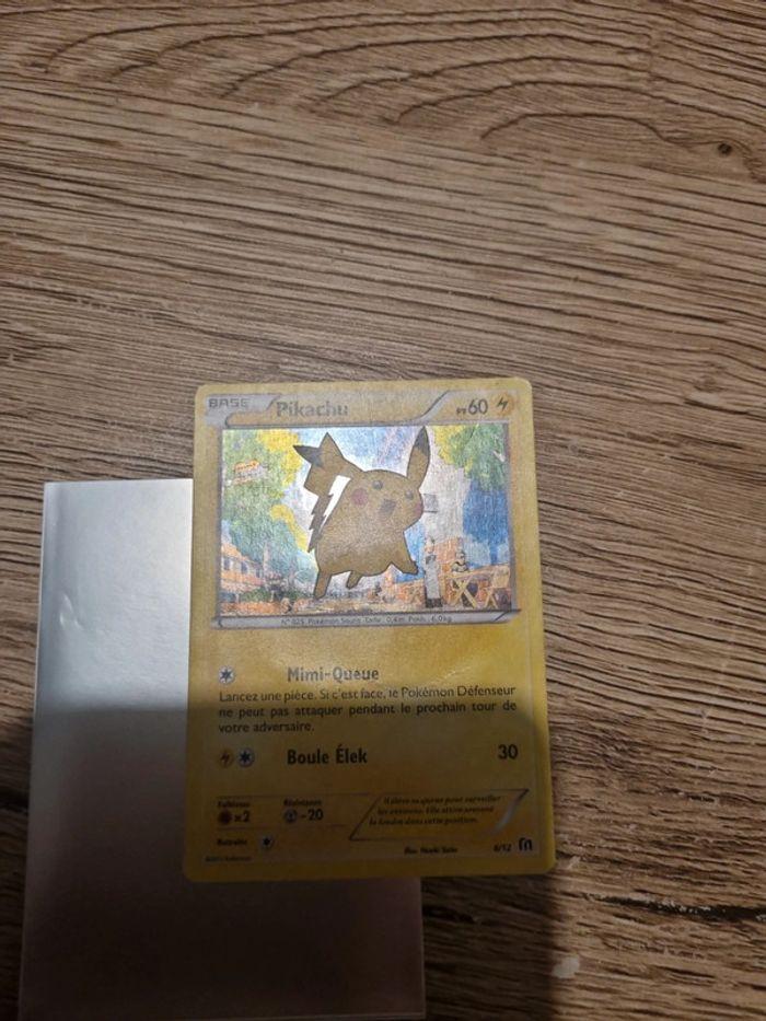 Carte pokémon pikachu HOLO 6/12 fr année 2015 - photo numéro 3