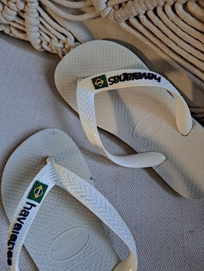 Tong havaianas blanches Taille 29-30 - photo numéro 2