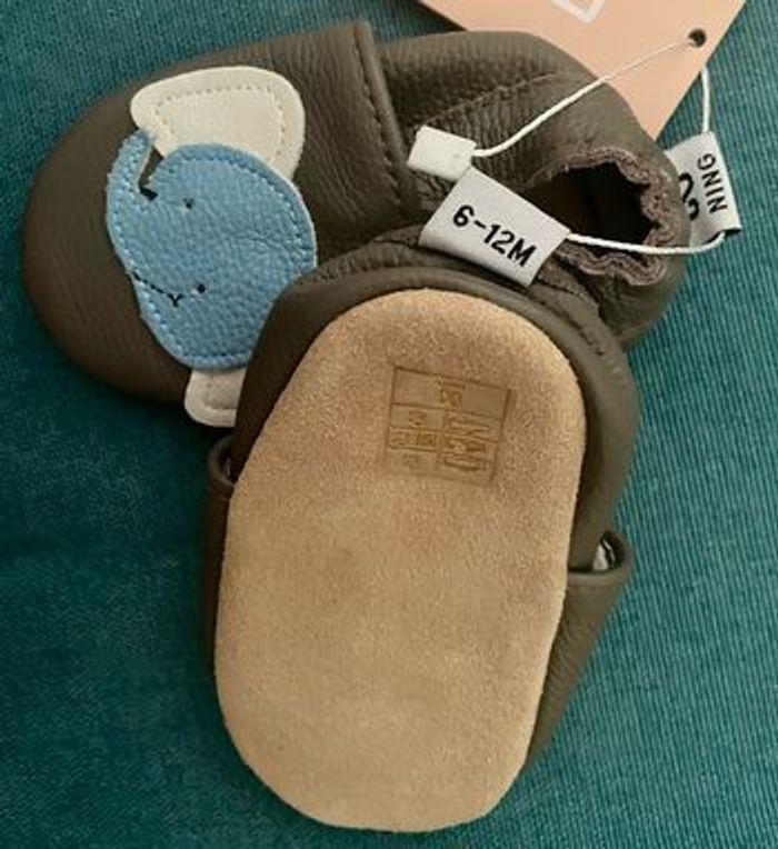 Chaussons cuir souple bébé 6-12 mois - photo numéro 7