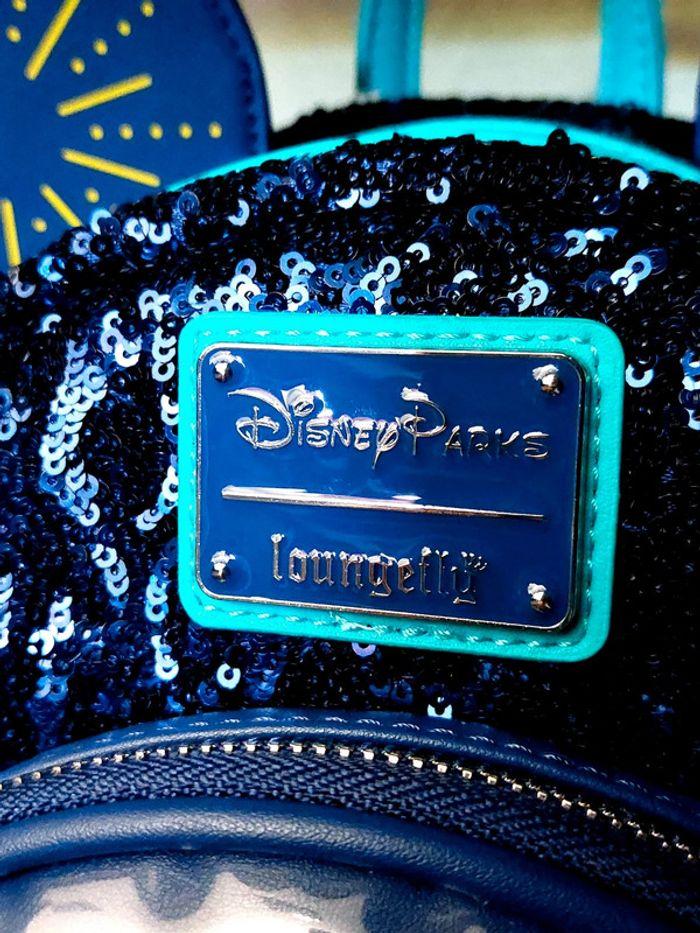 Loungefly disneyparks sequins bleu Mickey et minnie disneyland paris neuf - photo numéro 5