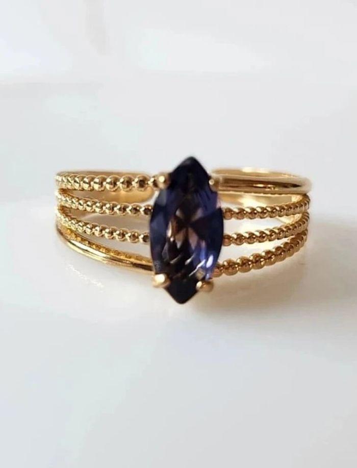 🌺 Bague avec petit diamant de couleur 🌺 - photo numéro 4