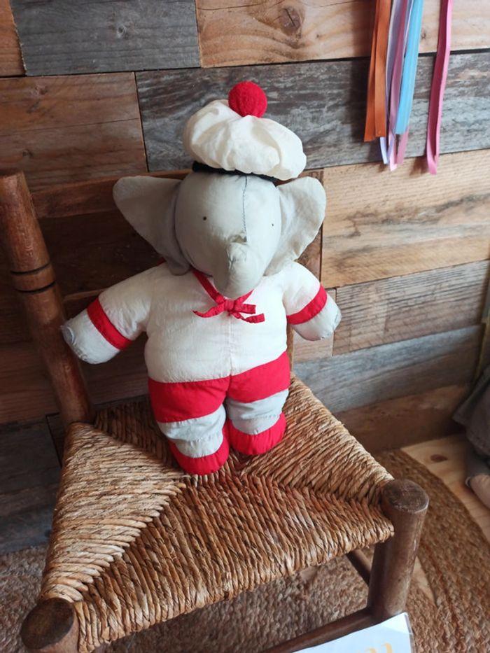 Peluche Babar marin vintage Toile vintage - photo numéro 2