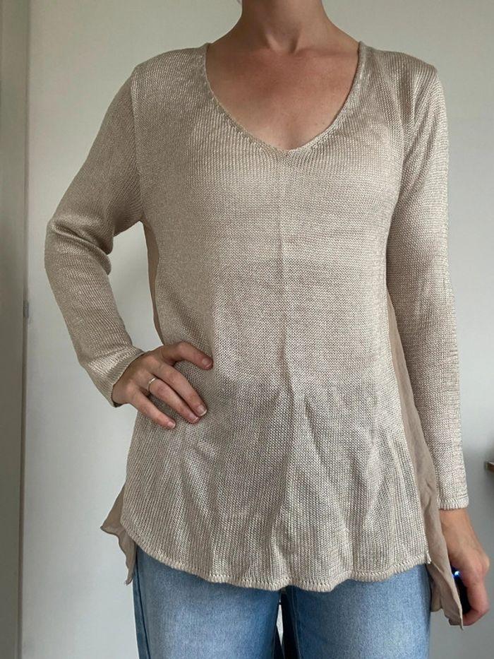 Pull fin beige Zara taille 38 💖 - photo numéro 2