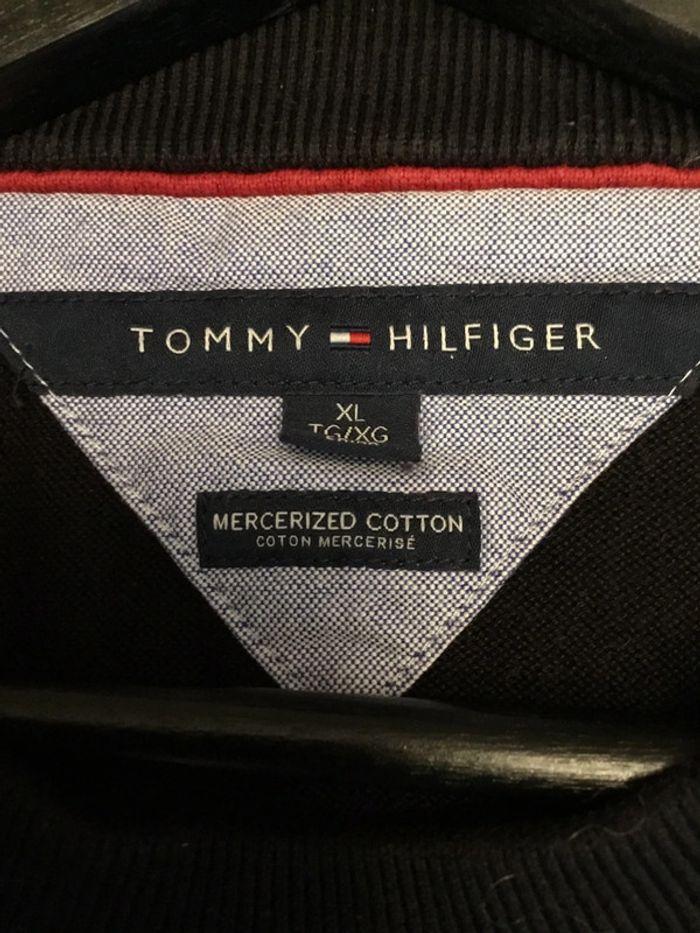 Pull col rond jacquard Tommy Hilfiger noir taille XL 058 - photo numéro 4