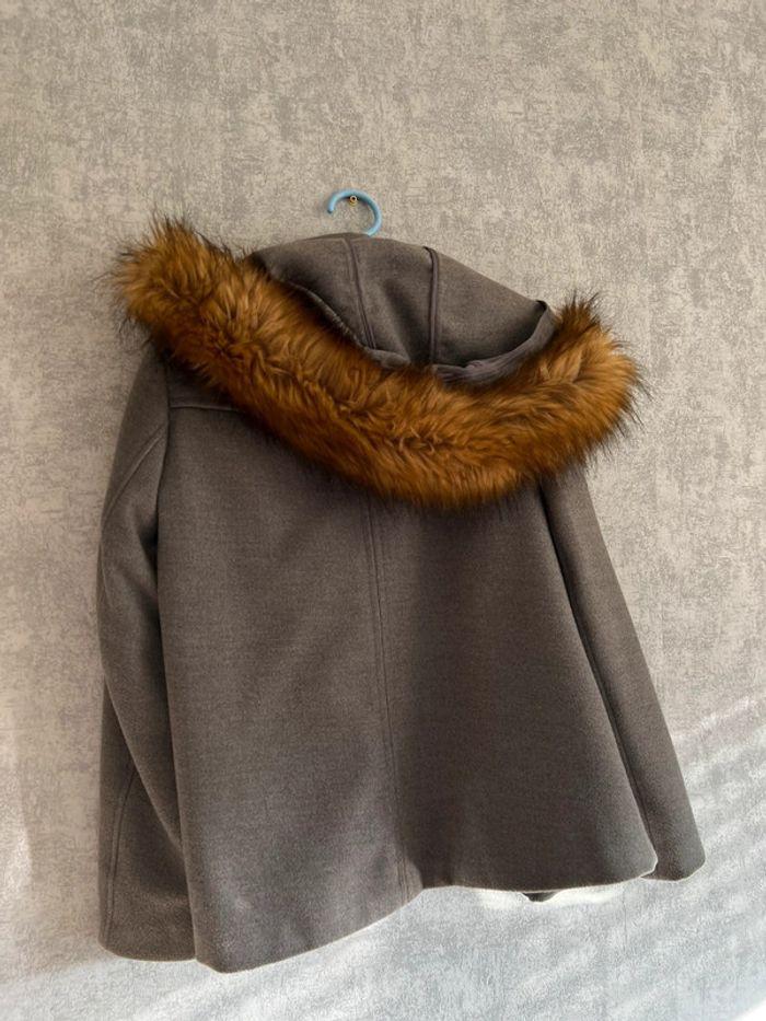 manteau gris clair zara à capuche - photo numéro 4