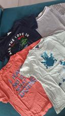 Lot de 4 t-shirts multimarque 8 ans