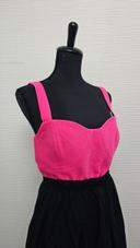 Crop top bustier rose Morgan