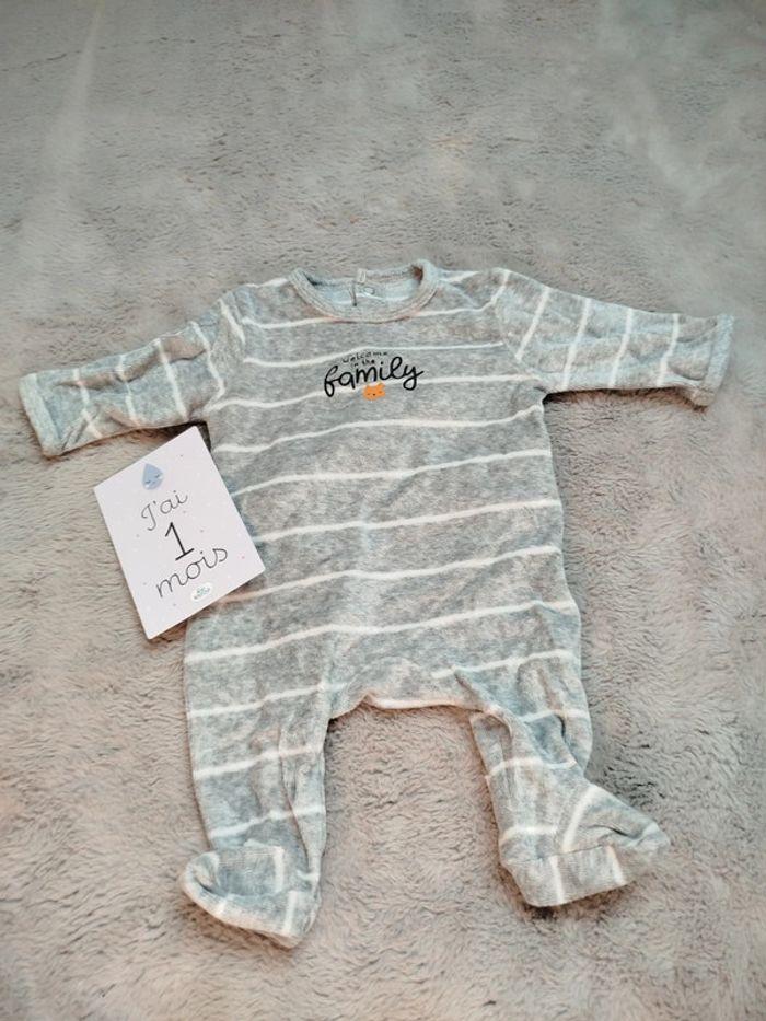 Pyjama velours 1 mois (54cm)