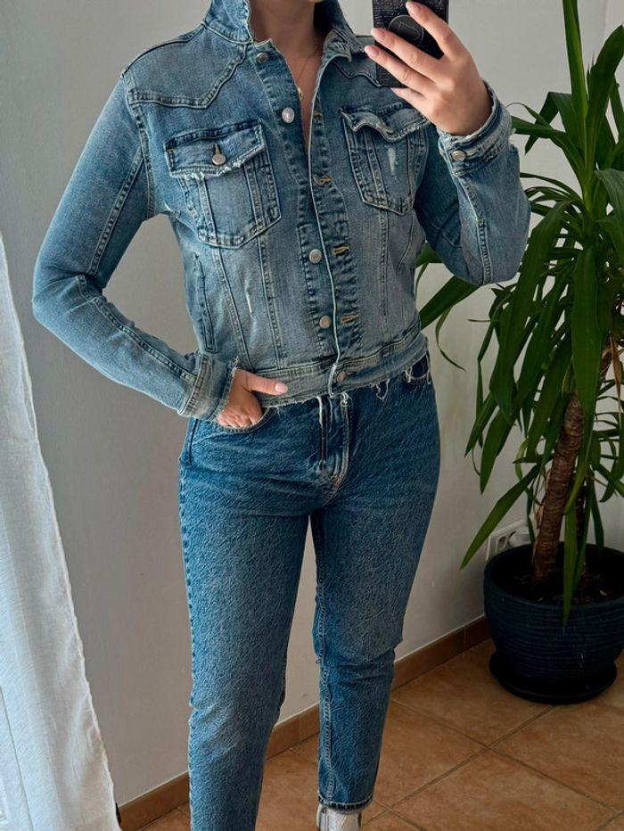 Veste en jean Zara, taille S - photo numéro 2