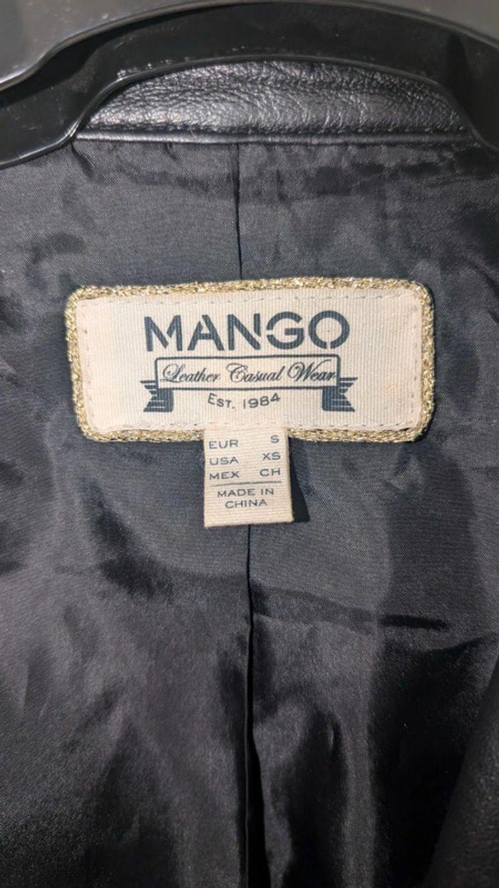 Perfecto Mango en cuir suédé noir - Taille S (État Neuf) - photo numéro 4