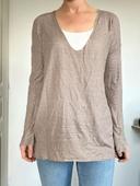 Pull col Vbeige doré Zara taille 38 💖