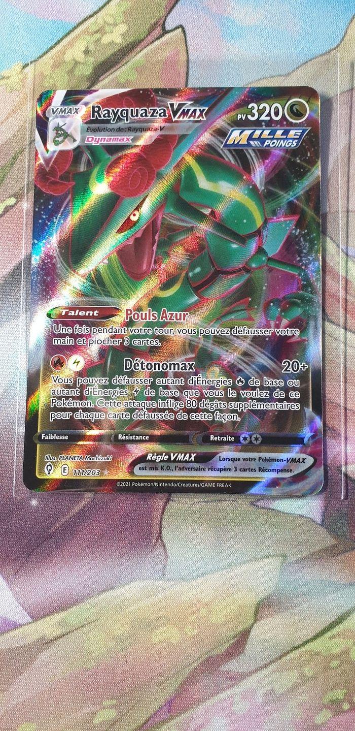 Carte pokémon Rayquaza vmax évolution céleste - photo numéro 1