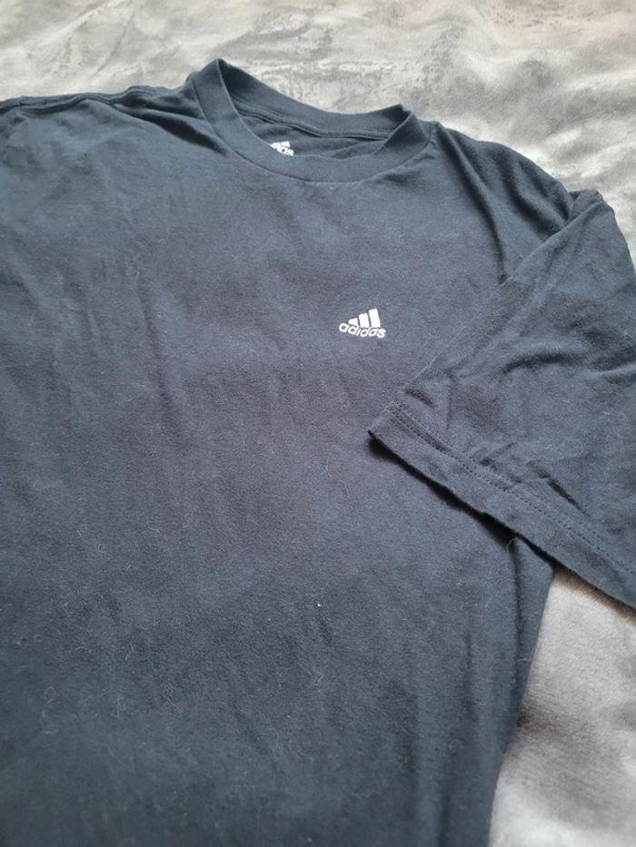 T-shirt Adidas Noir Taille L Logo Brodé - photo numéro 1