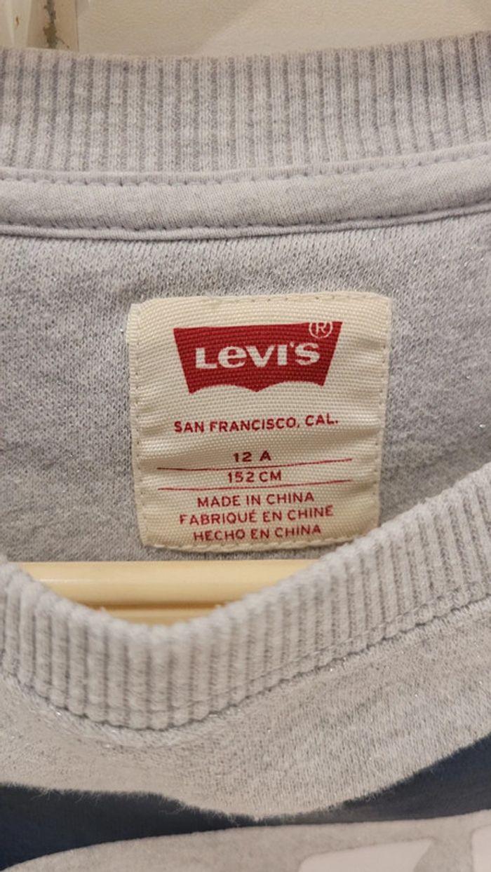 Pull gris légèrement pailleté Levi's 66% coton - photo numéro 5