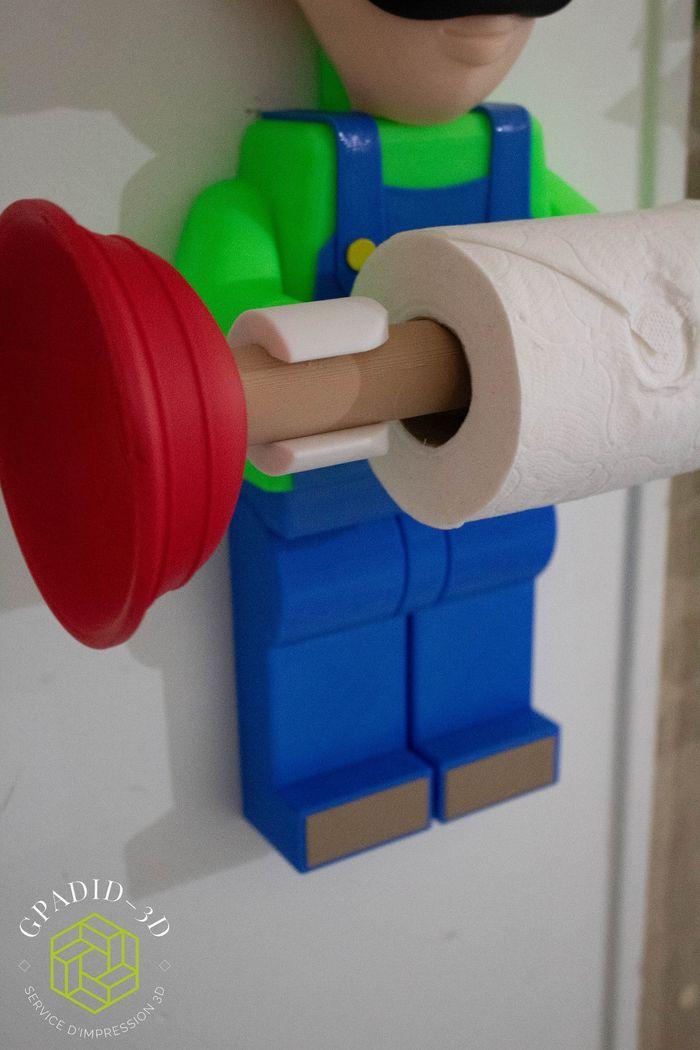 Dévidoir de papier toilette ou simple décoration murale dans un style Lego - photo numéro 7