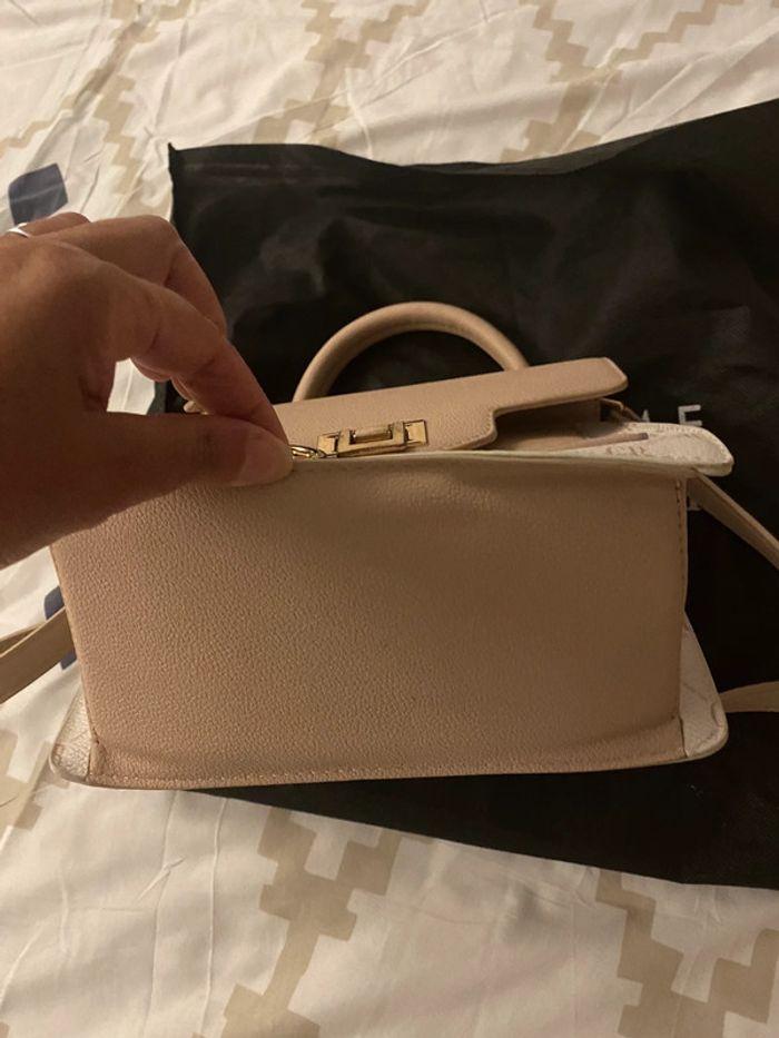 Petit sac Georges rech rose pale et beige - photo numéro 3