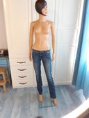 Jean droit taille basse bleu fille 16 ans kaporal