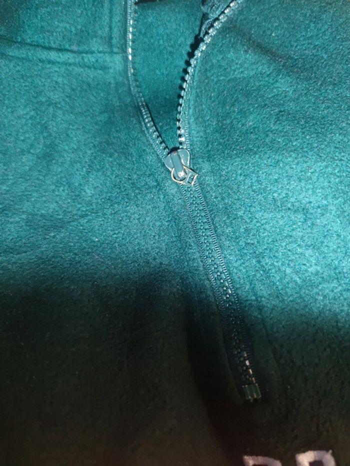 Veste Half Zip Old Navy Vert Sapin Logo Brodé Bleu Marine Taille XL Homme - photo numéro 8