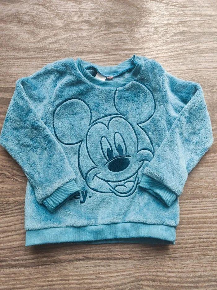 Pull Disney Mickey bleu - photo numéro 1