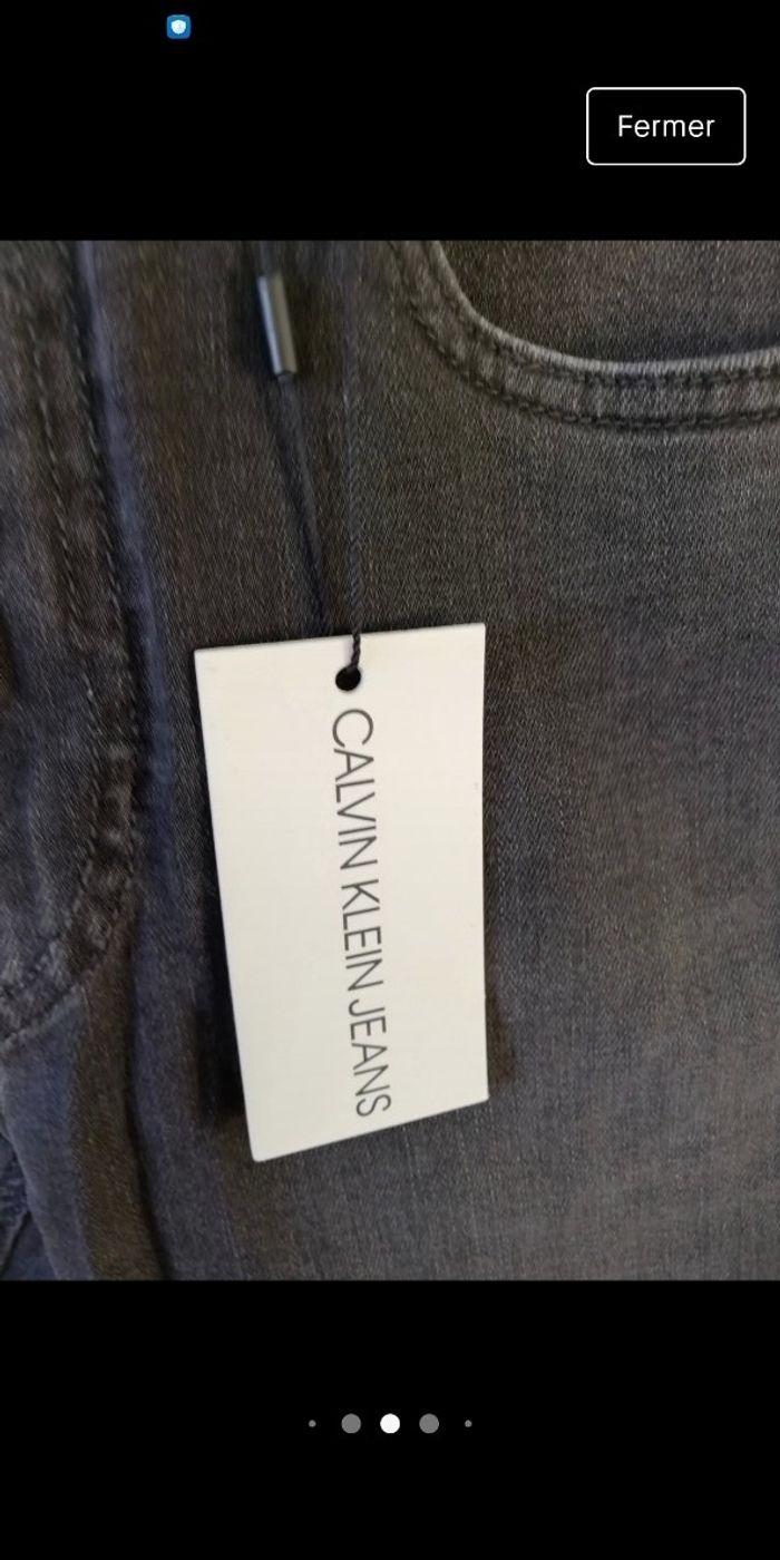 Calvin klein Jean skinny gris taille 14 ans (ENF 055) - photo numéro 4