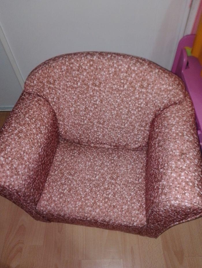 Fauteuil enfant rose à motifs - photo numéro 8