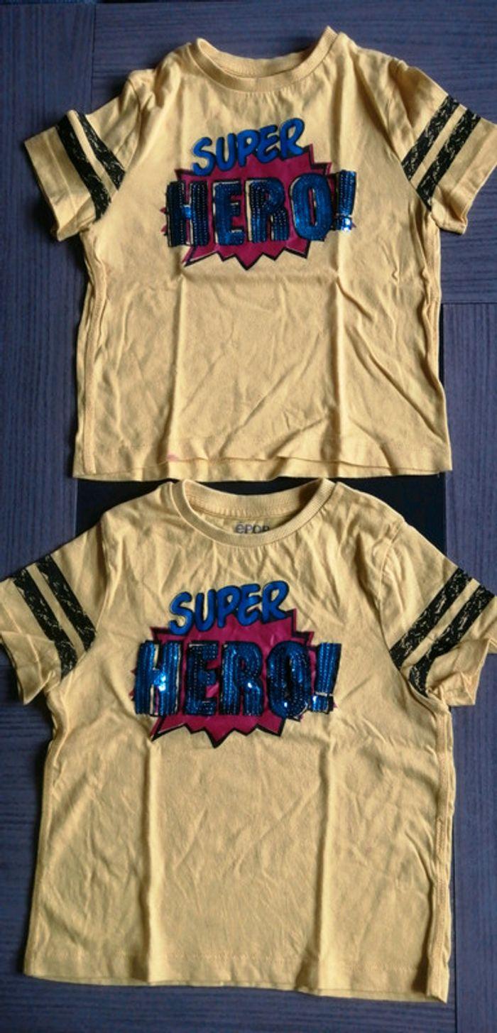 Lot de 2 tee-shirt super hero jumeaux - photo numéro 1