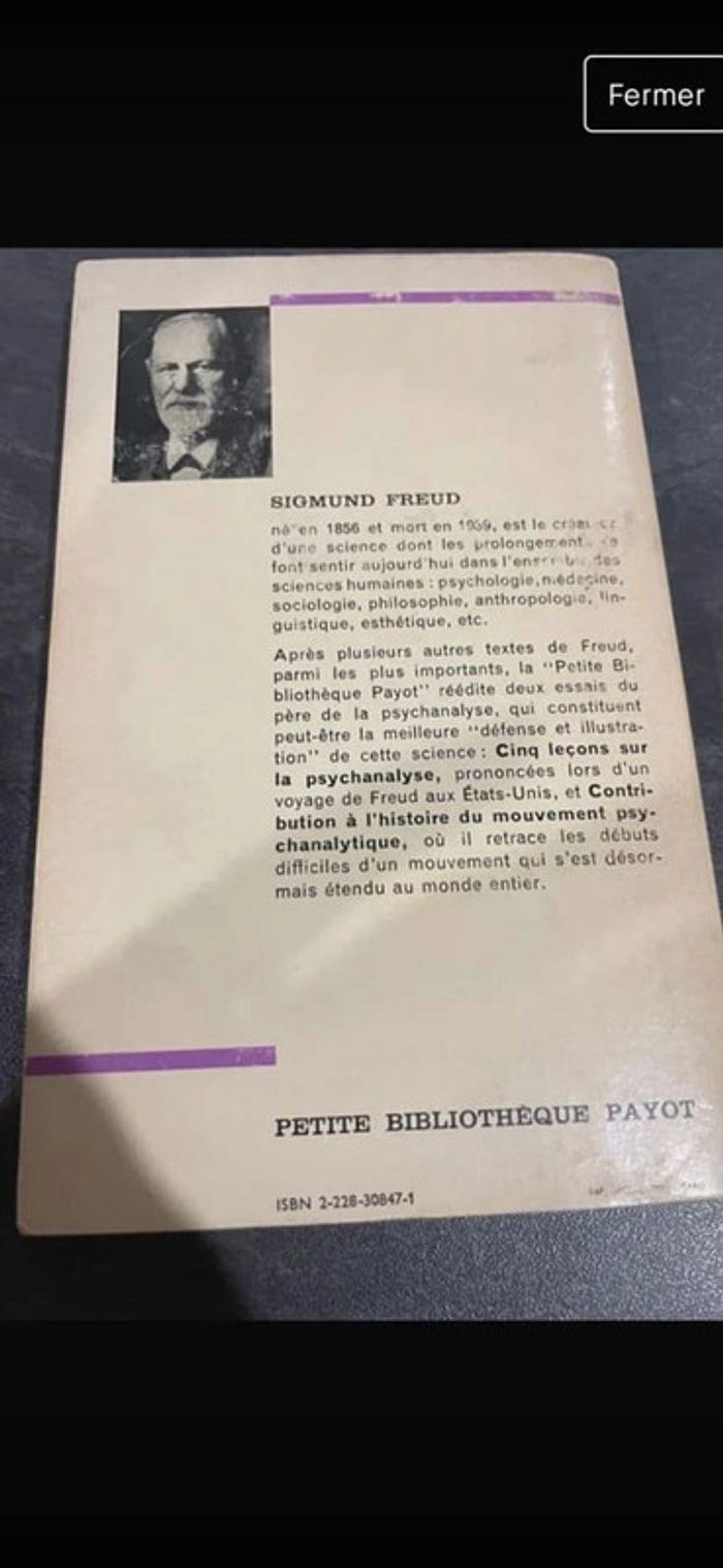 Cinq leçons sur la psychanalyse Freud - photo numéro 3