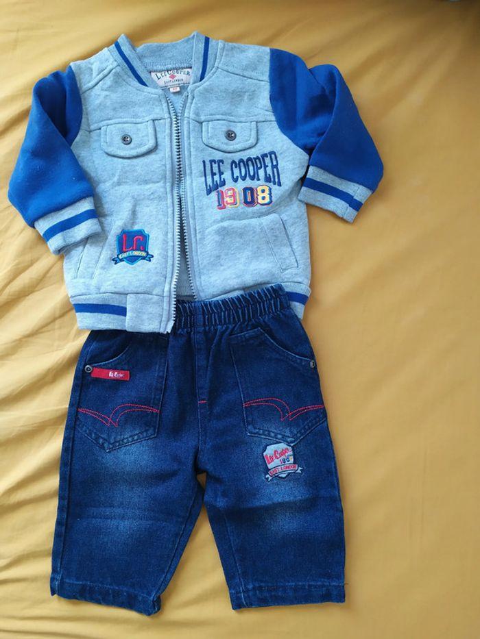 Veste teddy et jeans bébé - photo numéro 1