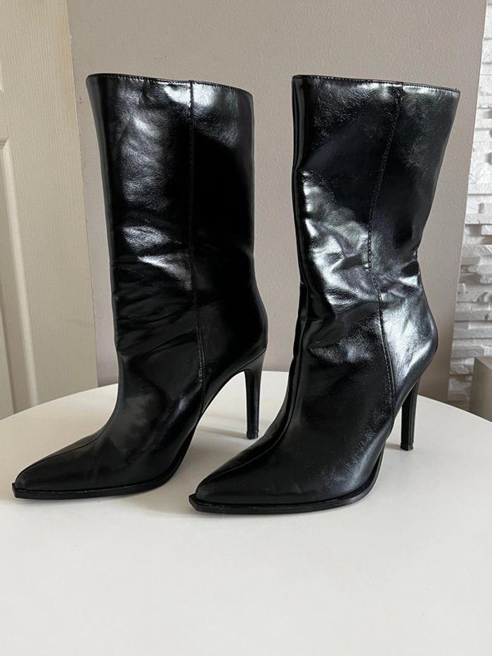 botte noir brillant taille 39 - photo numéro 2