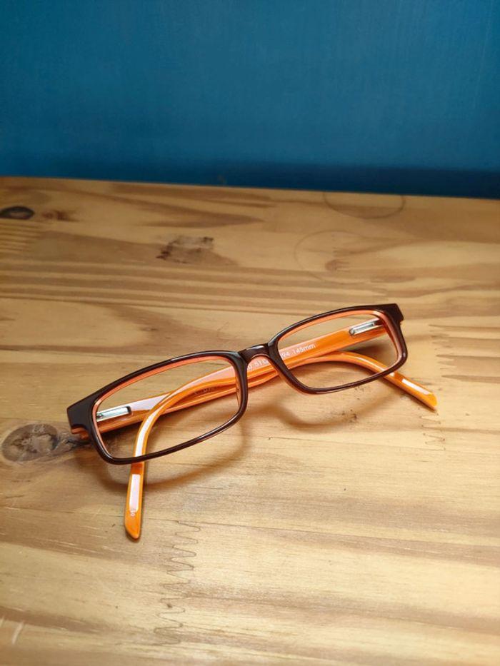 Lunettes Afflelou orange monture en plastique forme rectangle - photo numéro 1