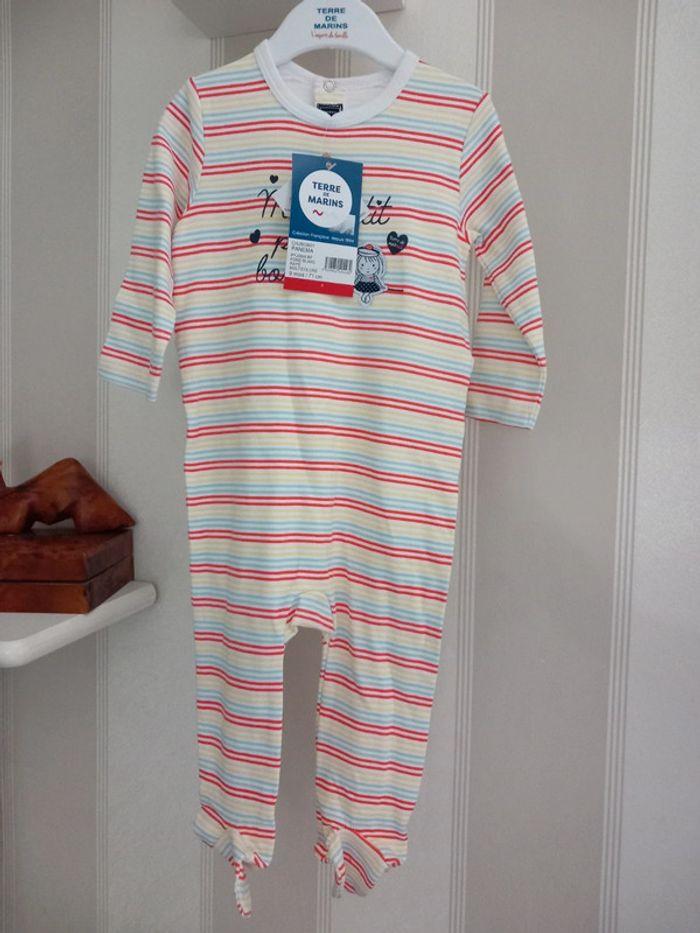 Pyjama taille 9 mois 71 cm marque terre de marin - photo numéro 1