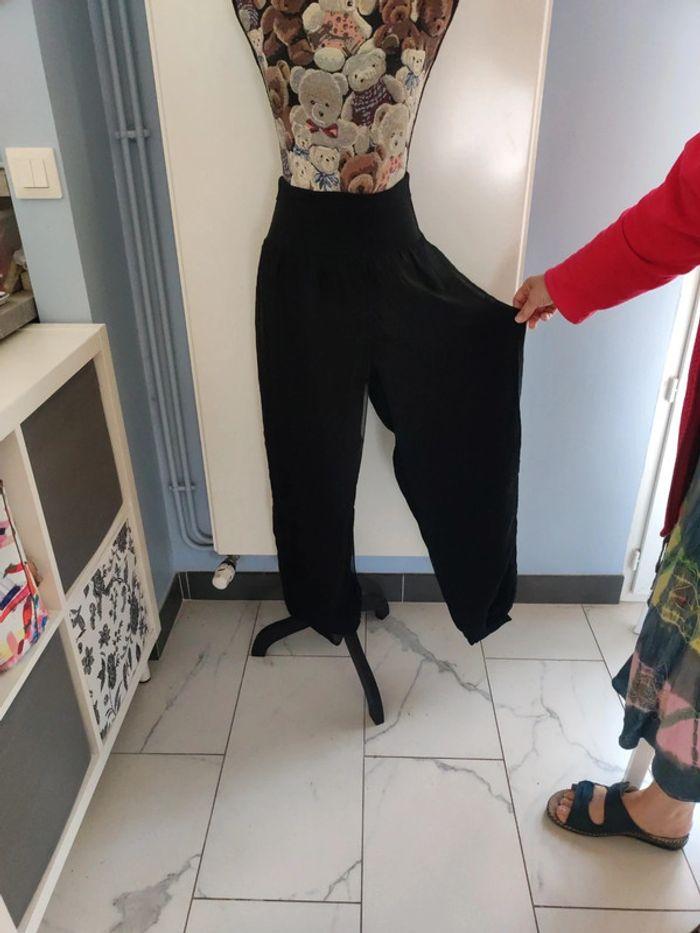 Pantalon façon sarouel en soie taille unique - photo numéro 2