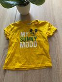 T-shirt jaune Mickey Disney