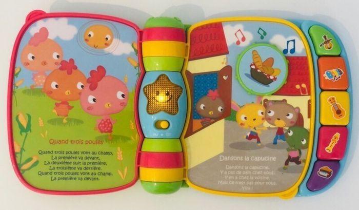 vtech do ré mi super livre enchanté bleu 6-36 mois 40+ chansons mélodies sons et phrases 6 comptines livre interactif parlant musical éducatif instruments de musique couleurs motricité fine lot SOP77 - photo numéro 4