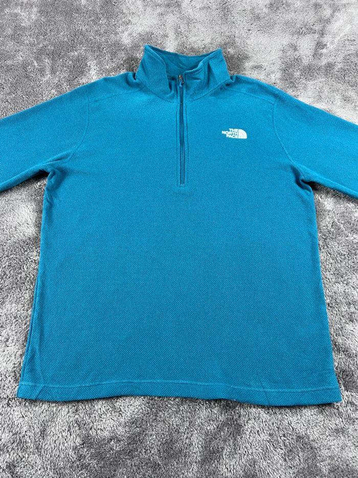 👕 Quart zip demi zip pull sweat de sport The North Face Bleu Taille L 👕 - photo numéro 6