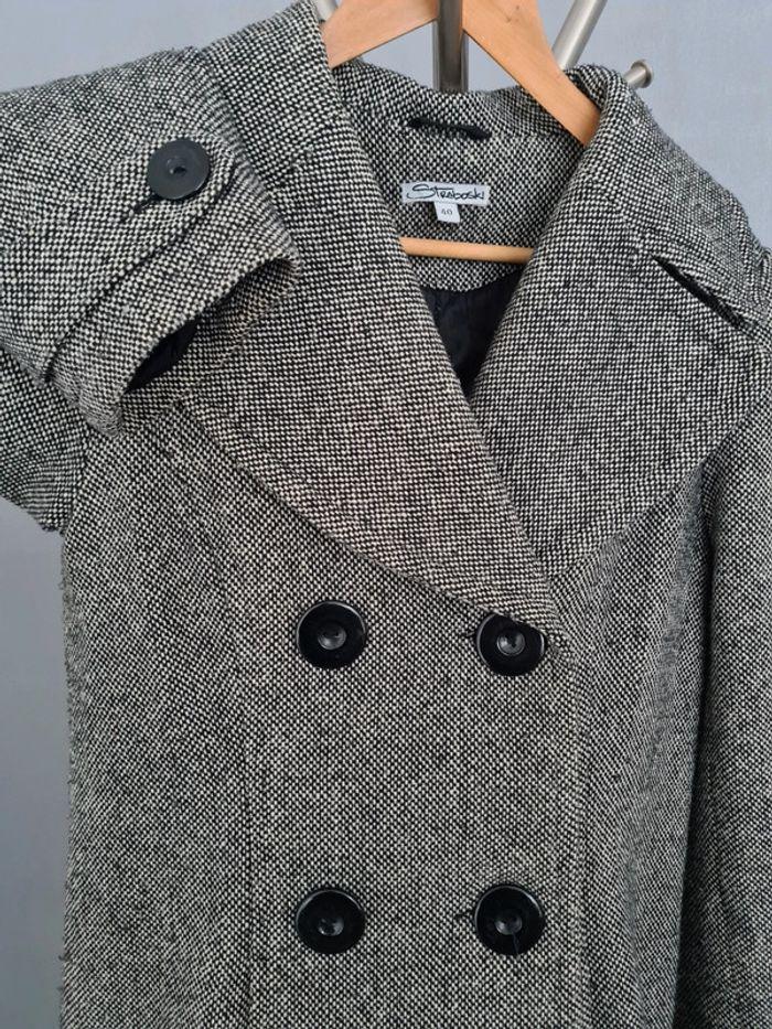 Manteau 3/4 gris femme 40 - photo numéro 6