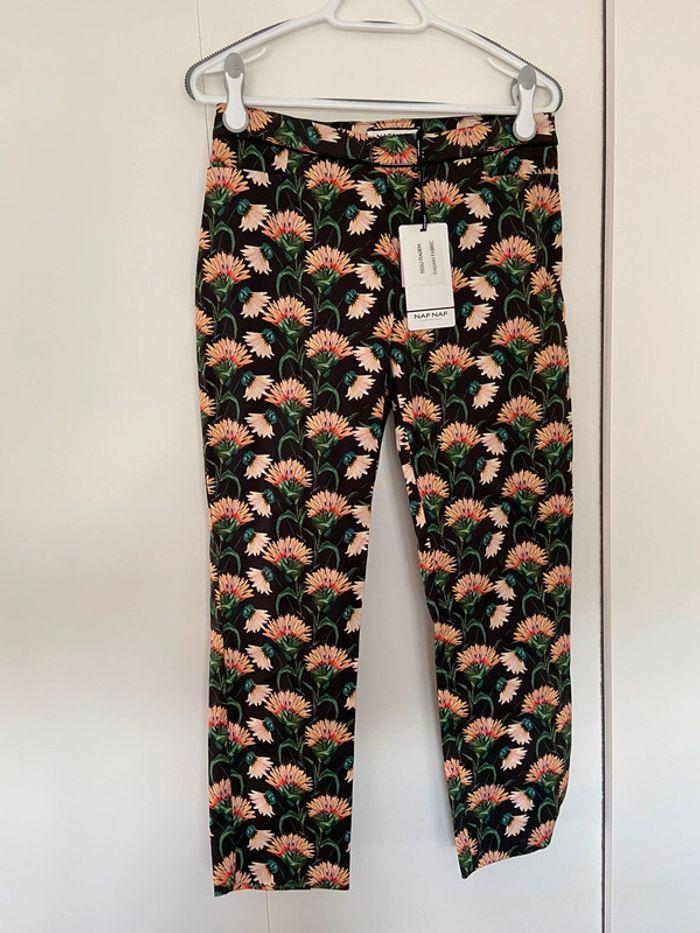 Naf Naf pantalon à motif neuf avec étiquette - photo numéro 1