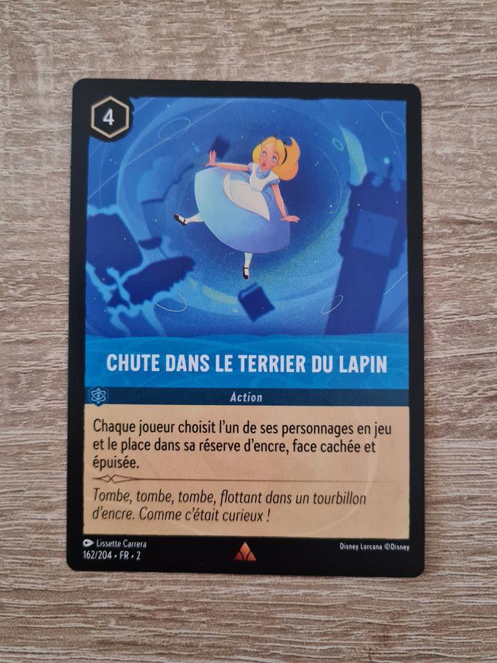 Carte Disney Lorcana Chute dans le terrier de lapin 162/204