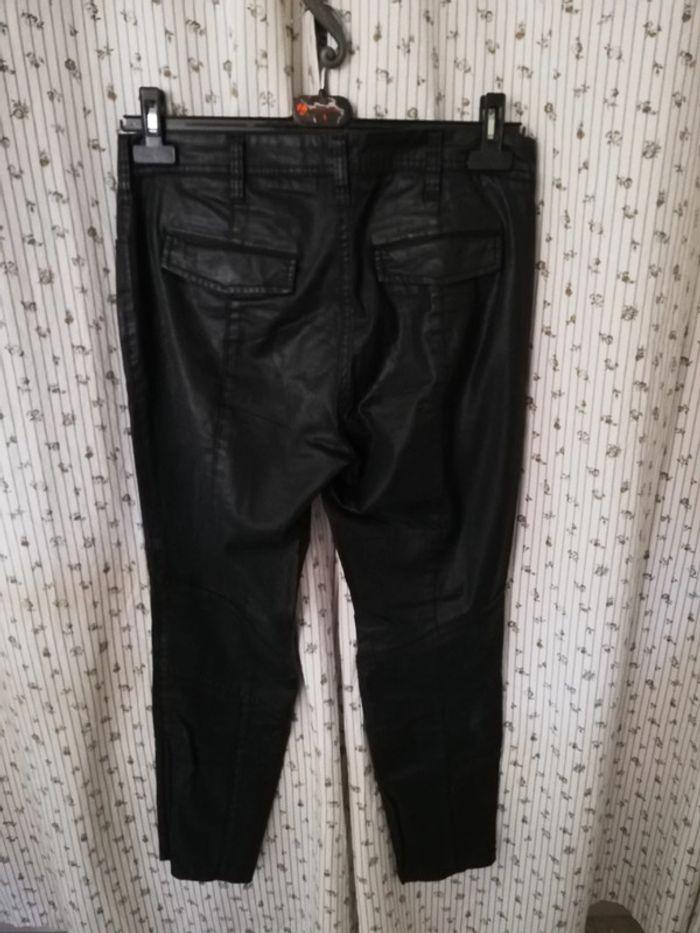 Pantalon noir coton ciré Cambio T 40 - photo numéro 2