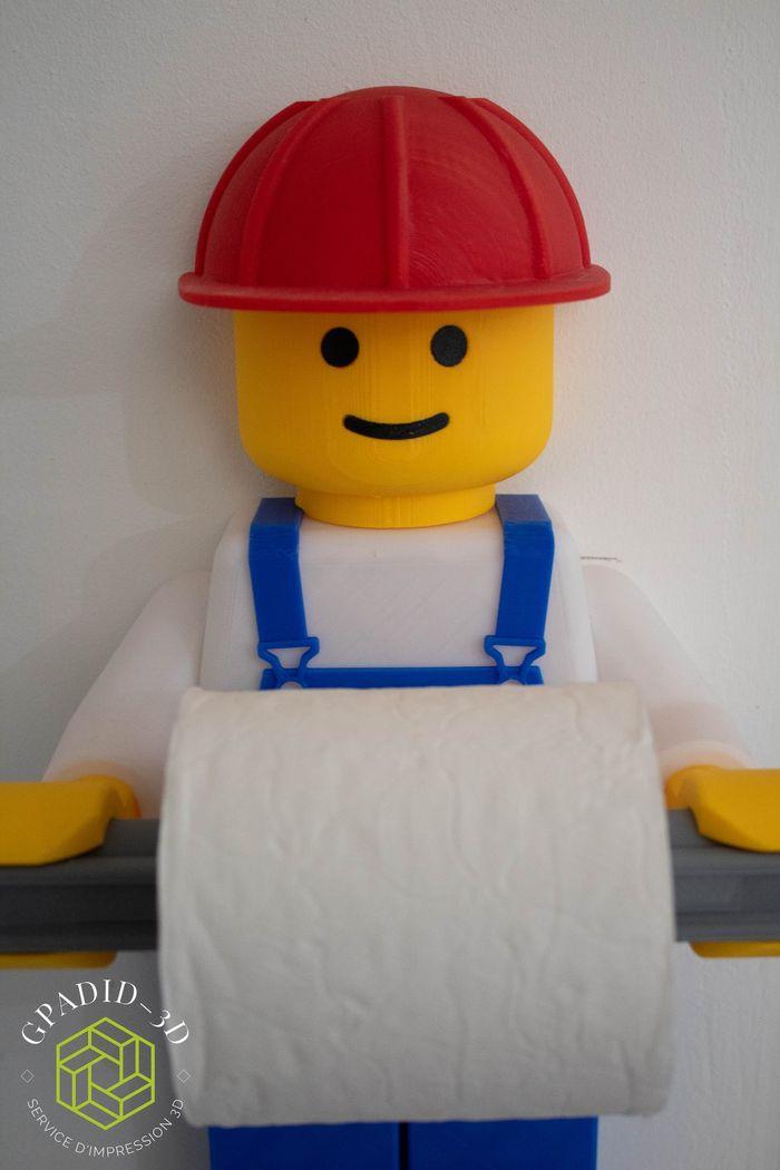 Dévidoir de papier toilette ou simple décoration murale dans un style Lego - photo numéro 2