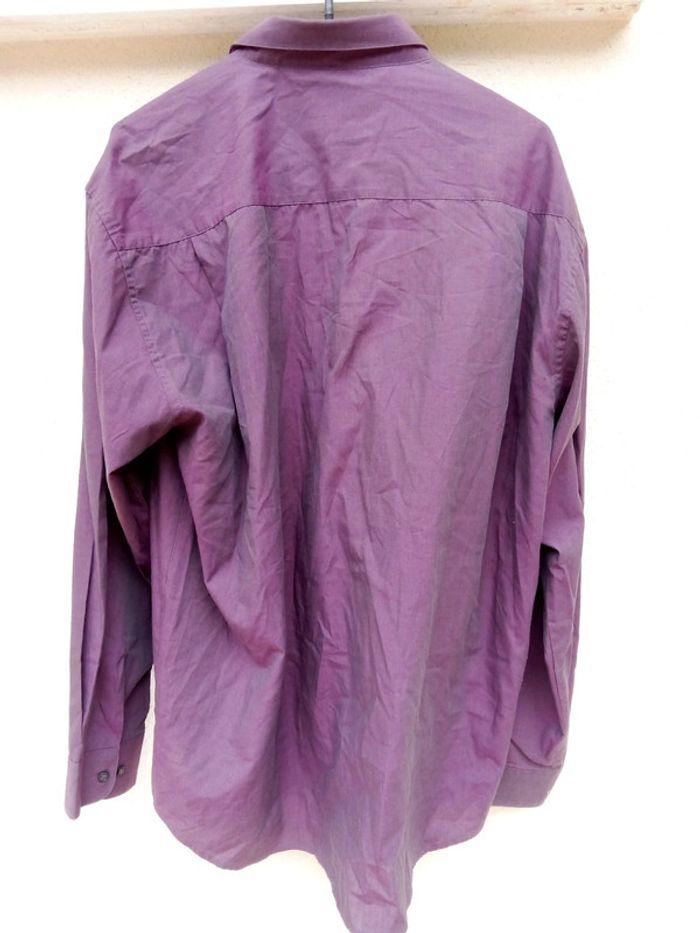 Chemise manches longues unie mauve irisée Claude Saint Genet taille 41/42 ou L - photo numéro 6