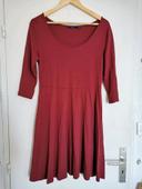 Robe bordeaux manches 3/4