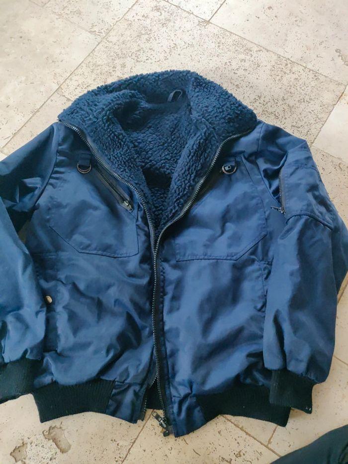 Rare Blouson aviateur bleu vintage Jet Set - photo numéro 13