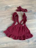 Ensemble robe bandeau bordeaux