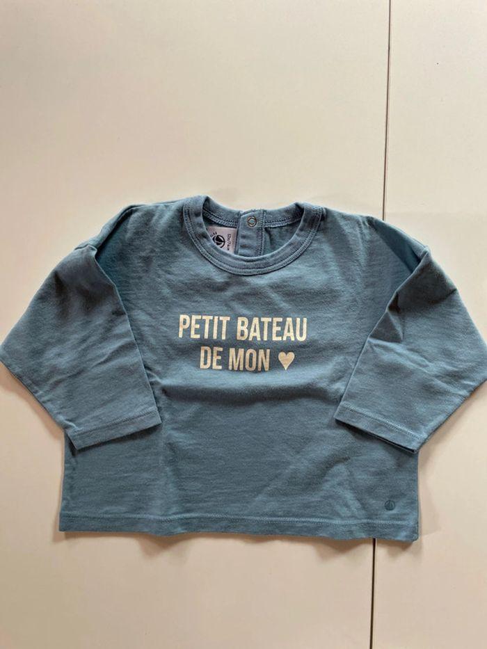 T-shirt manches longues petit bateau - photo numéro 1