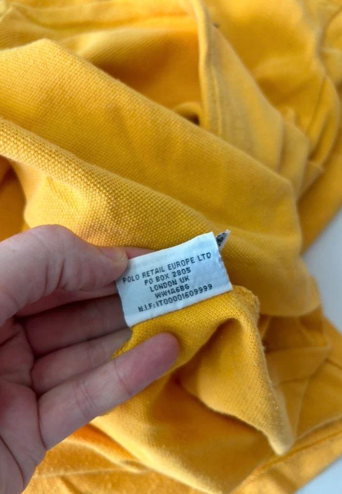 Polo manche longue Ralph Lauren jaune asymétrique taille M - photo numéro 10