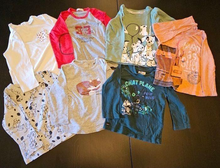 Lot de 14 t-shirts à longue manche - 18 mois - différentes marques (ikks, catimini, gymp, boboli,noppies,la redoute,disney,..) - photo numéro 3